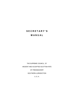 secretary ` smanual - Bremerton Scottish Rite