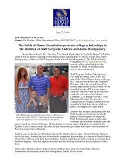 The Folds of Honor Foundation presents college scholarships to the