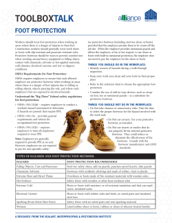 Foot Protection