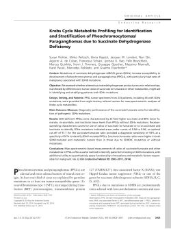 Krebs Cycle Metabolite Profiling for Identification and Stratification of
