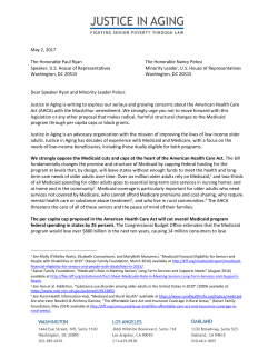 May 2, 2017 The Honorable Paul Ryan Speaker, U.S. House of