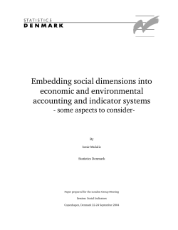 Embedding social dimensions into economic and