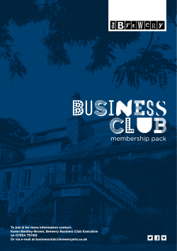 membership pack - Brewery Arts Centre