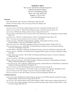 Karol CV - New York Botanical Garden