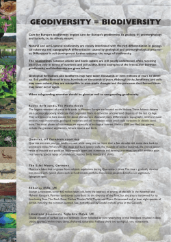 Geodiversity=Biodiversity def