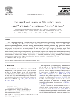 The largest local tsunami in 20th century Hawaii