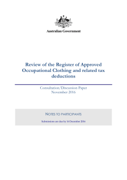 Review of the Register of Approved Occupational Clothing and