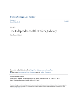 The Independence of the Federal Judiciary