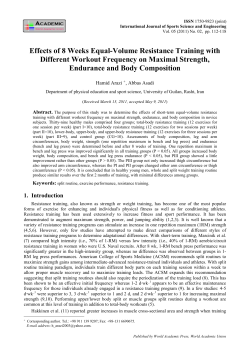 Effects of 8 Weeks Equal-Volume Resistance Training with Different