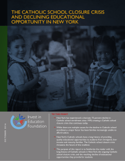 The Catholic School Closure Crisis and Declining Educational