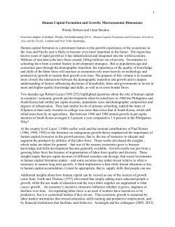 Human Capital Formation and Growth