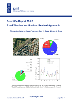 Scientific Report 09-02 Road Weather Verification: Revised