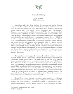 Gaming the Gilded Age - Open Journal Systems