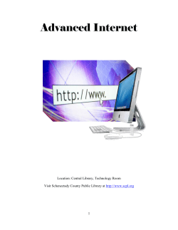 Advanced Internet - Schenectady County Public Library