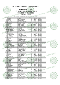 DE LA SALLE ARANETA UNIVERSITY