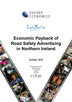 Economic Payback of Road Safety Advertising in