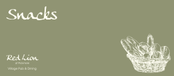 Snack Menu - The Red Lion Pickmere