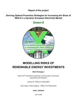 Modelling risks of renewable energy investments - Green