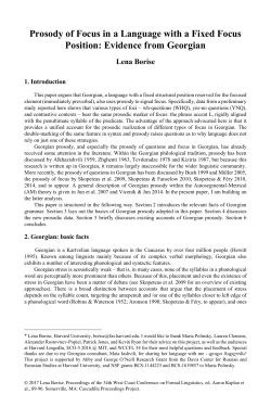 complete paper - Cascadilla Proceedings Project