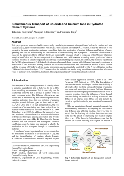 Simultaneous Transport of Chloride and Calcium Ions in Hydrated