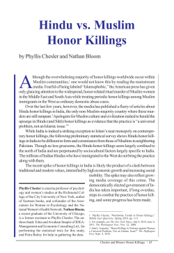 Hindu vs. Muslim Honor Killings