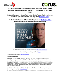 Global`s Provocative Original Drama Mary Kills People Premieres