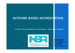OUTCOME BASED ACCREDITATION