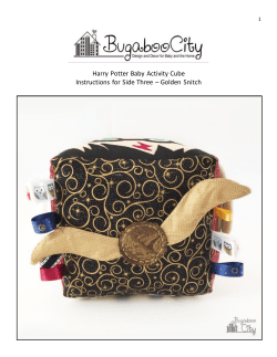 Harry Potter Baby Activity Cube Instructions for Side