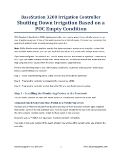 Shutting Down Irrigation Based on a POC Empty Condition