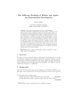 The Different Readings of Wieder and Again