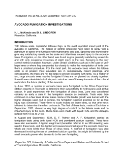 Avocado Fumigation Investigations