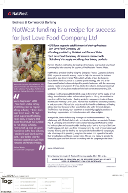 NatWest funding is a recipe for success for Just Love Food