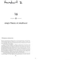 Jung`s Theory of Adulthood