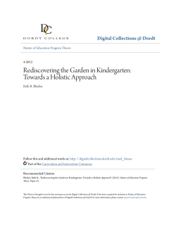 Rediscovering the Garden in Kindergarten