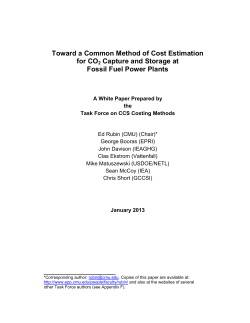 Toward a Common Method of Cost Estimation for CO2 Capture and
