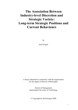The Association Between Industry-level Discretion and Strategic