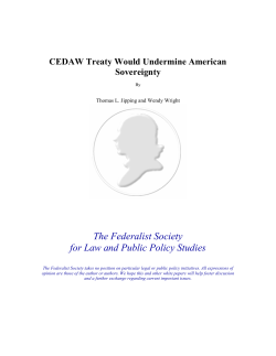 CEDAW Treaty Would Undermine American Sovereignty