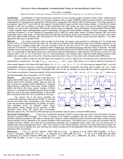 Decrease of Deoxy-Hemoglobin Containing Blood Volume