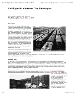 The Philadelphia Transit Strike of 1944 | Civil Rights in a Northern City