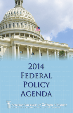 2014 Federal Policy Agenda - American Association of Colleges of