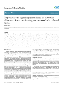 Hypothesis on a signalling system based on