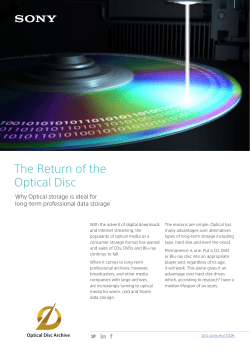 The Return of the Optical Disc