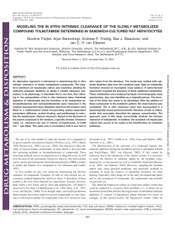 modeling the in vitro intrinsic clearance of the slowly metabolized
