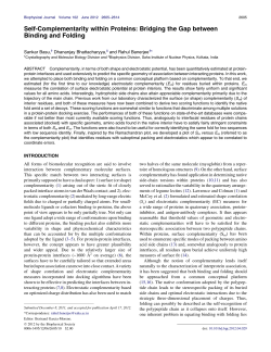 Self-Complementarity within Proteins: Bridging the Gap between