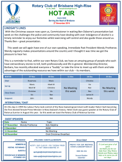 HOT AIR - the ROTARY Club of Brisbane High