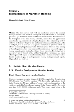 Biomechanics of Marathon Running
