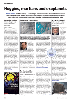 Huggins, martians and exoplanets