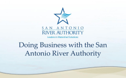 Doing Business with the San Antonio River Authority