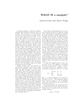 WHAT IS a sandpile?