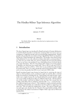 The Hindley-Milner Type Inference Algorithm